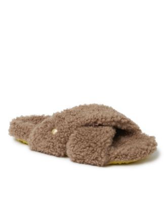 Women's Maddy Teddy Double Band Molded Footbed Slide