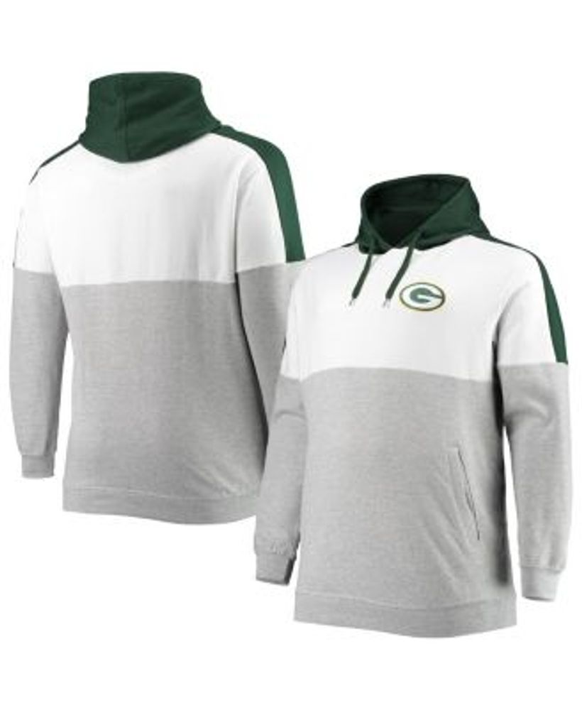 Lids Green Bay Packers Big & Tall Raglan Short Sleeve Pullover Hoodie -  Heathered Gray/Green