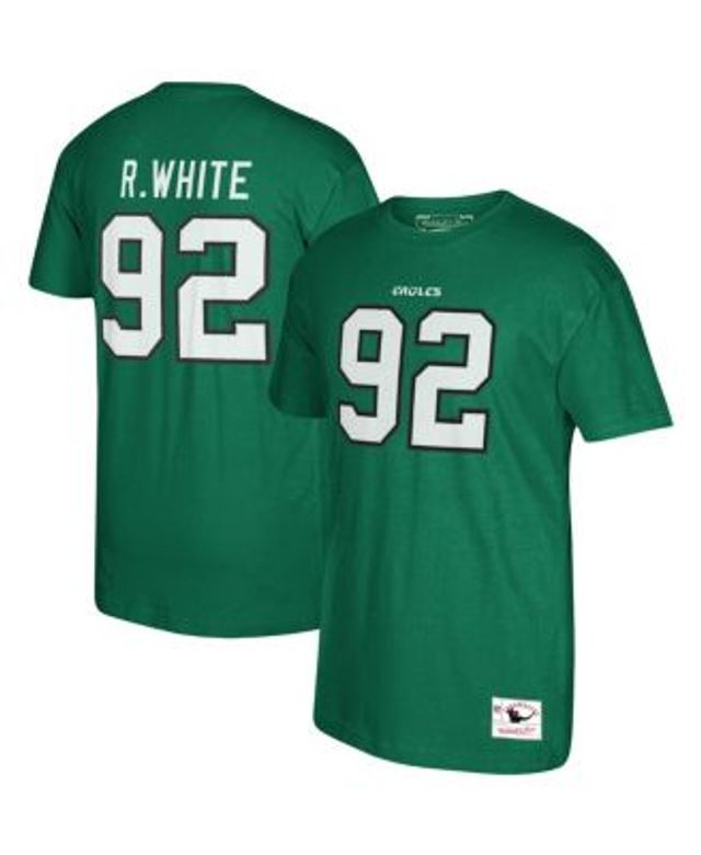 Mitchell & Ness Men's Reggie White Gray, Kelly Green Philadelphia Eagles  Retired Player Name & Number Diagonal Tie-Dye V-Neck T-shirt