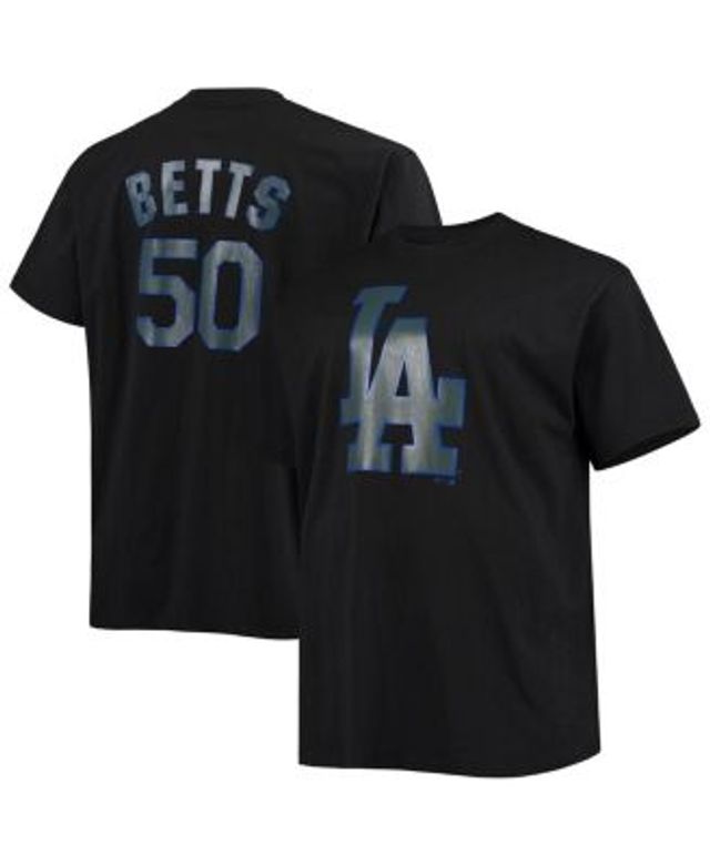 Men's Nike Mookie Betts Black Los Angeles Dodgers Black & White Name &  Number T-Shirt