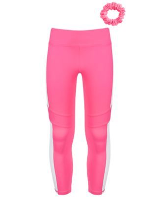 Big Girls Color Block Leggings & Scrunchie Set, Created for Macy's