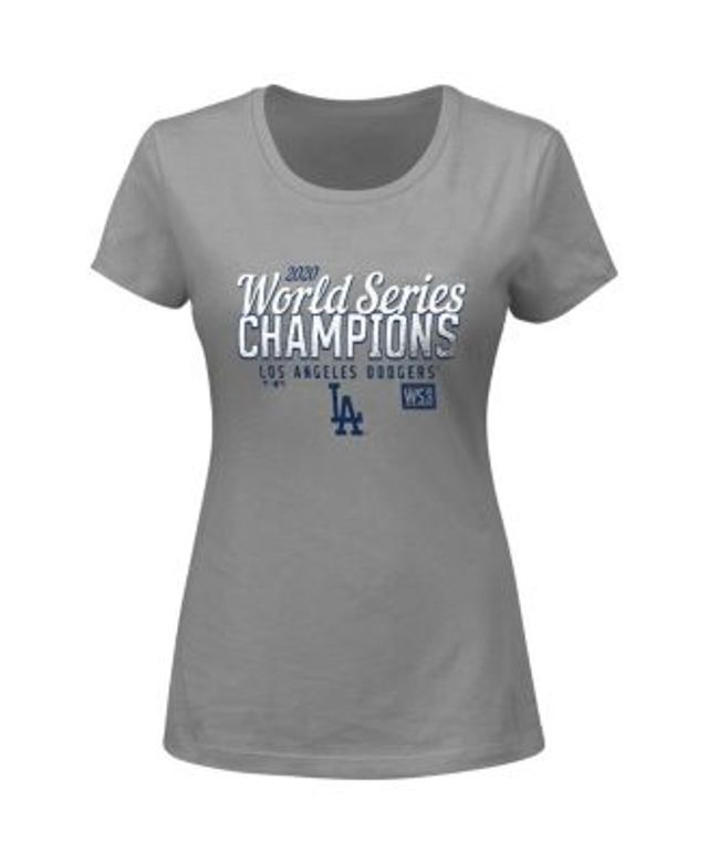 Women's White/Royal Los Angeles Dodgers Plus Size Colorblock T-Shirt