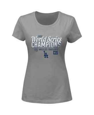 Nike Women's Heather Charcoal Los Angeles Dodgers 2020 World Series  Champions T-shirt