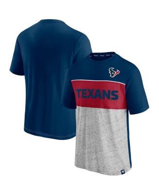 Fanatics Men's Branded Red and Heathered Gray Texas Rangers Big Tall  Colorblock T-shirt