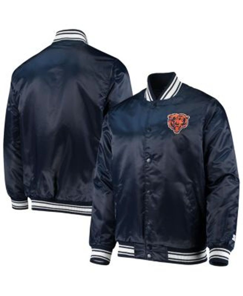 Men's Starter Navy New York Yankees Pick & Roll Satin Varsity Full-Snap Jacket