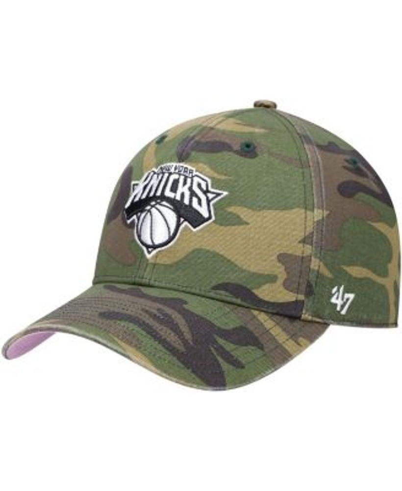 47 Olive New York Knicks Ballpark Camo Captain Snapback Hat