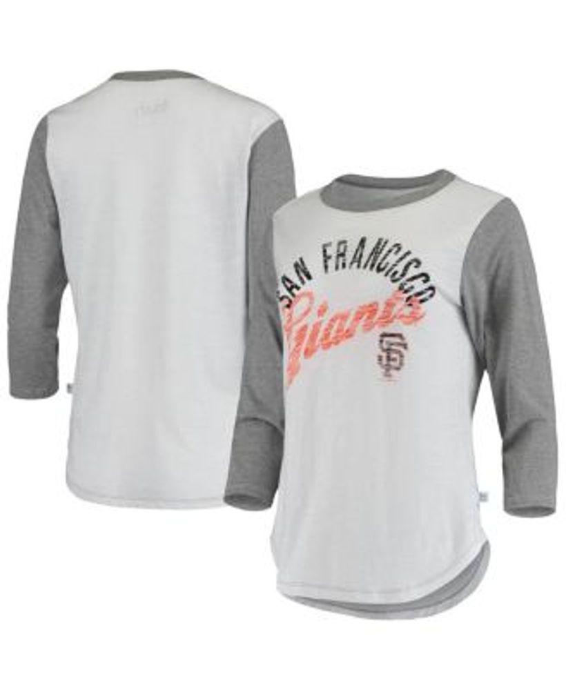 Touch Women's White San Francisco Giants Baseball 3/4-Sleeve T-shirt