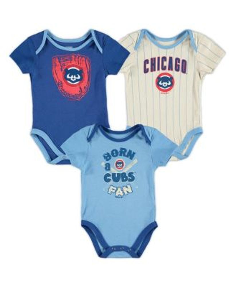 Outerstuff Girls Newborn & Infant Red/Navy/Heathered Gray St. Louis Cardinals 3-Pack Batter Up Bodysuit Set