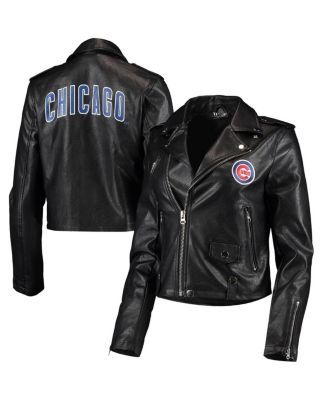 STARTER Women's Starter Royal Chicago Cubs Touchdown Raglan Full-Zip Track  Jacket