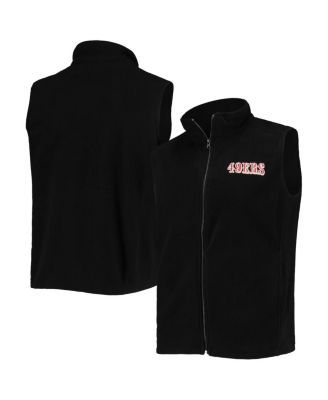 Men's Black San Francisco 49ers Houston Fleece Full-Zip Vest
