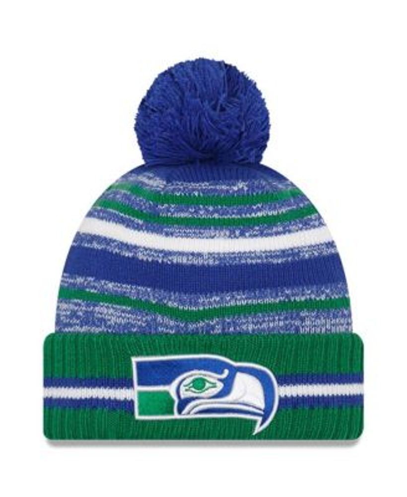 Lids Seattle Seahawks '47 Youth Playground Cuffed Knit Hat With Pom -  Gray/College Navy