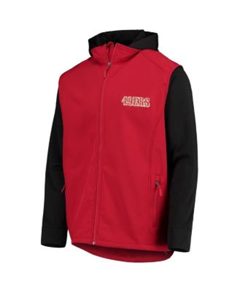 Men's Scarlet, Black San Francisco 49ers Alpha Full-Zip Hoodie Jacket
