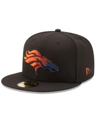 Men's Denver Broncos New Era Black Historic Color Dim 59FIFTY Fitted Hat