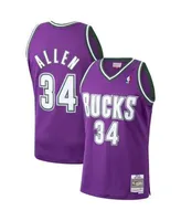 Men's Mitchell & Ness Ray Allen Purple Milwaukee Bucks 2000 Mesh