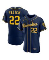 Nike Men's Milwaukee Brewers Navy Alternate Replica Team Jersey