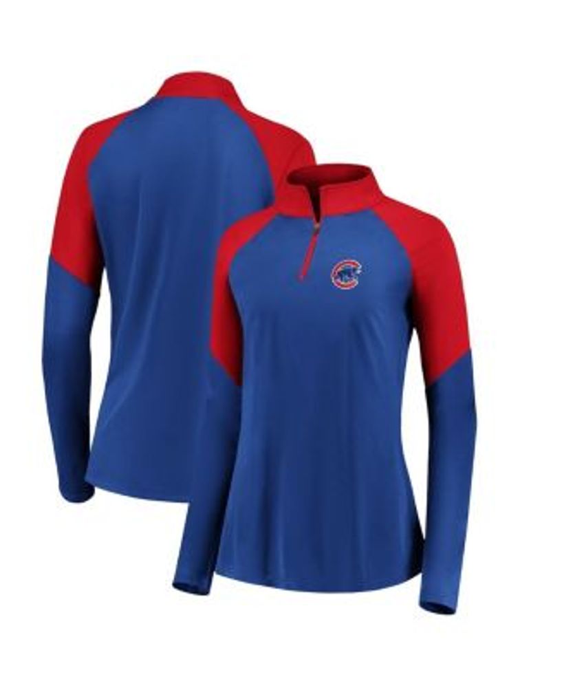 Chicago Cubs Fanatics Branded Women's Plus Size Colorblock Quarter