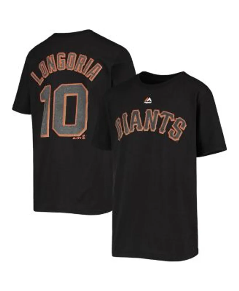 Majestic Youth Girls Evan Longoria Black San Francisco Giants Name and  Number Team T-shirt