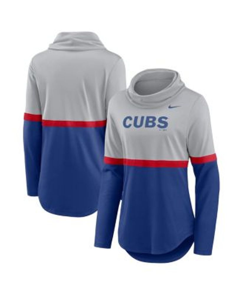 Youth Heather Gray/Royal Chicago Cubs Playmaker Pullover Hoodie