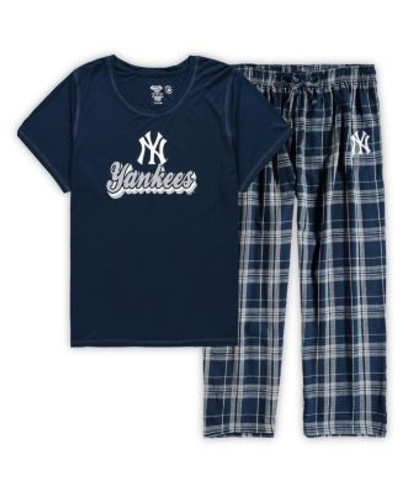 pleegouders trek de wol over de ogen koelkast Concepts Sport Women's Navy New York Yankees Plus Size T-shirt and Flannel  Pants Sleep Set | Dulles Town Center