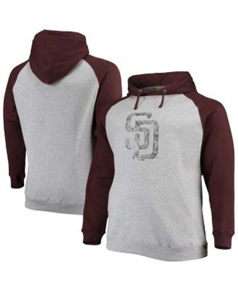 Youth Heathered Gray San Diego Padres Primary Team Logo Pullover Hoodie