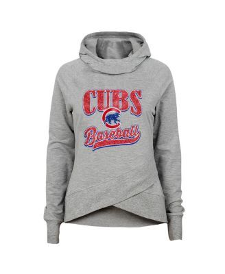 Girls Youth Dallas Cowboys Heathered Gray Bossy Funnel Neck Pullover Hoodie