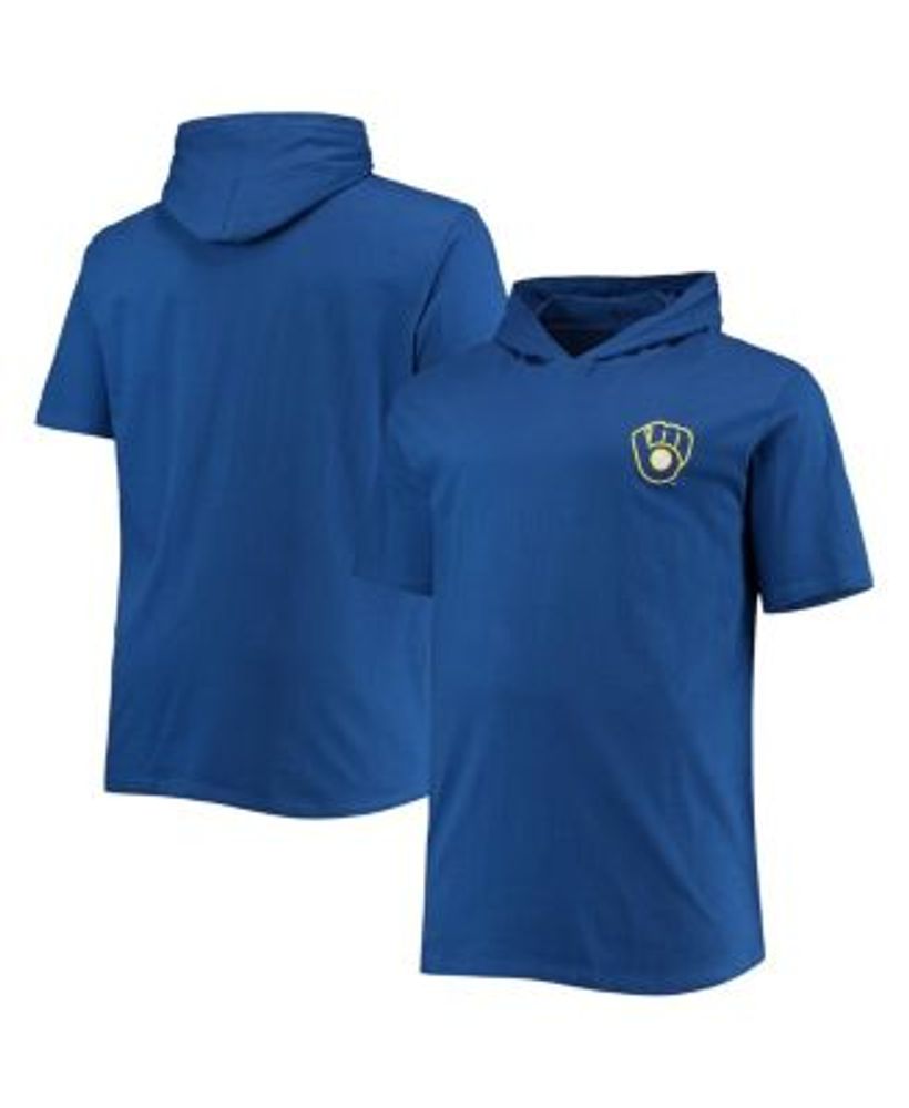 Men's Royal Milwaukee Brewers Big & Tall Jersey Short Sleeve Pullover  Hoodie T-Shirt
