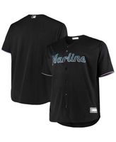 Profile Men's Black Miami Marlins Big and Tall Replica Team Jersey