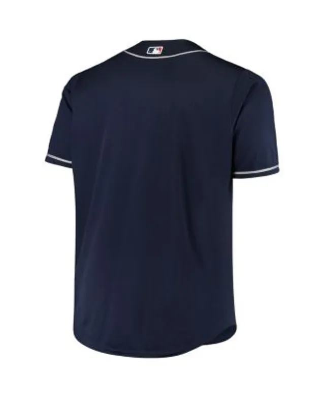 Atlanta Braves Big & Tall Sublimated Polo - White/Navy