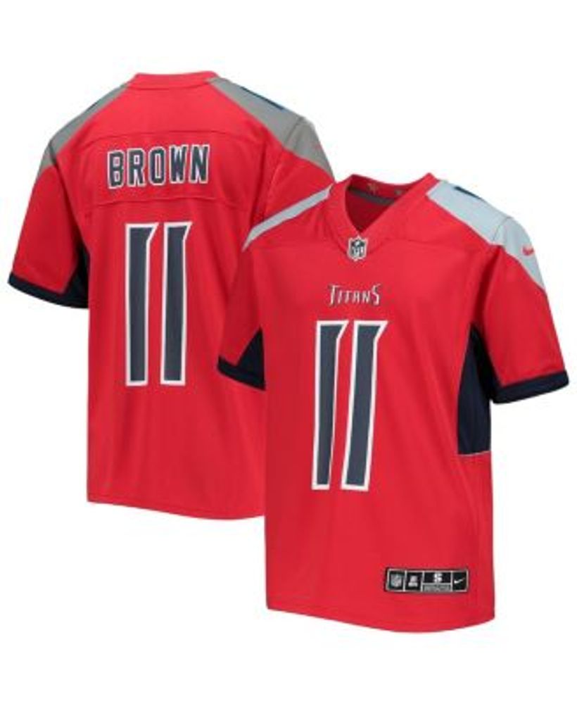 Nike Youth Boys A.J. Brown Red Tennessee Titans Inverted Team Game Jersey