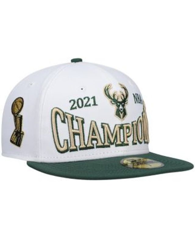New Era White/Hunter Green Milwaukee Bucks State Pride 59FIFTY Fitted Hat