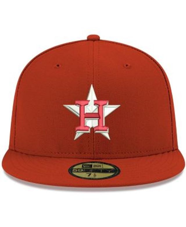 Men's Houston Astros New Era White/Orange Cooperstown Collection