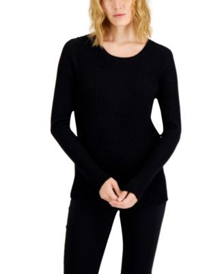 Women's Shine Ribbed Sweater, Created for Macy's