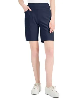 Women's Mid Rise Pull-On Bermuda Shorts, Created for Macy's