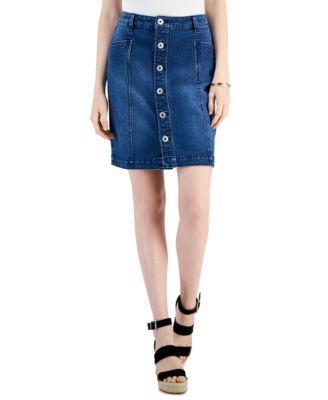Button-Fly Denim Skirt, Created for Macy's