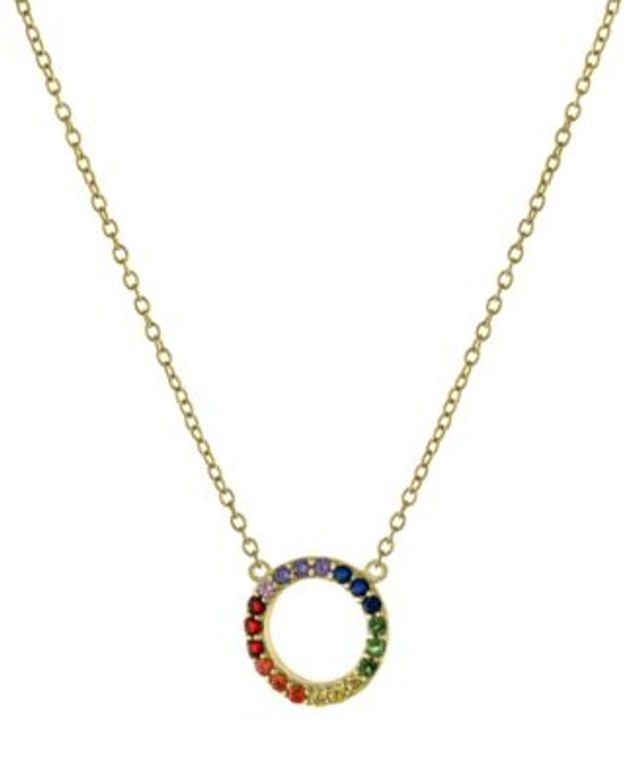 Giani Bernini Clear Cubic Zirconia Circle Necklace