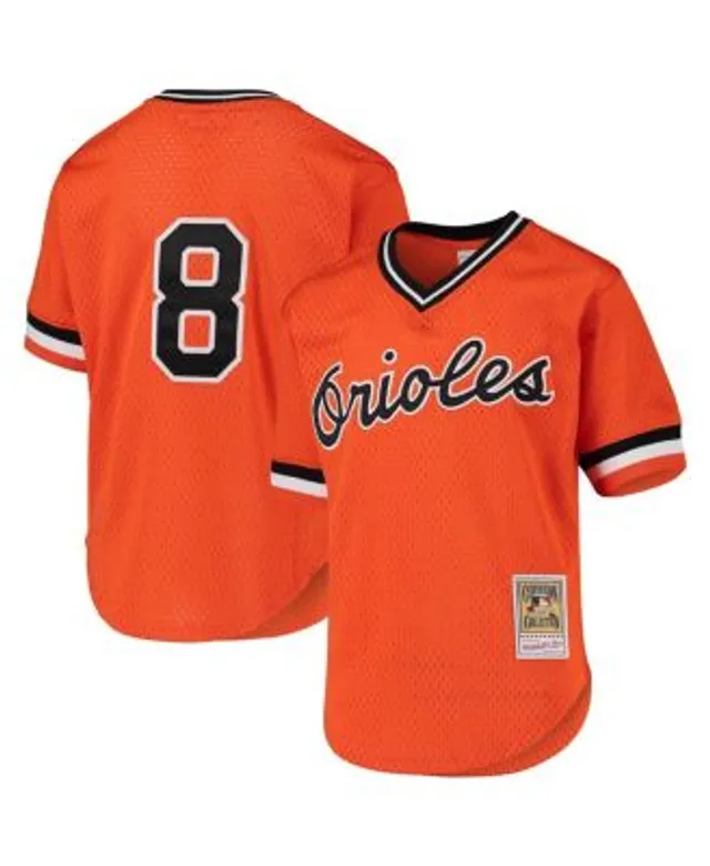 Youth Baltimore Orioles Cal Ripken Jr. Mitchell & Ness Orange Cooperstown  Collection Mesh Batting Practice Jersey