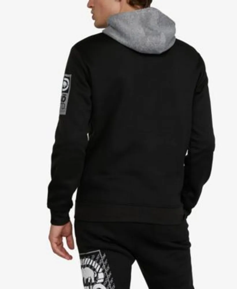 Ecko Unltd. Rhino Logo Men's Grey Marled Zip Up Hooded Jacket Size Medium