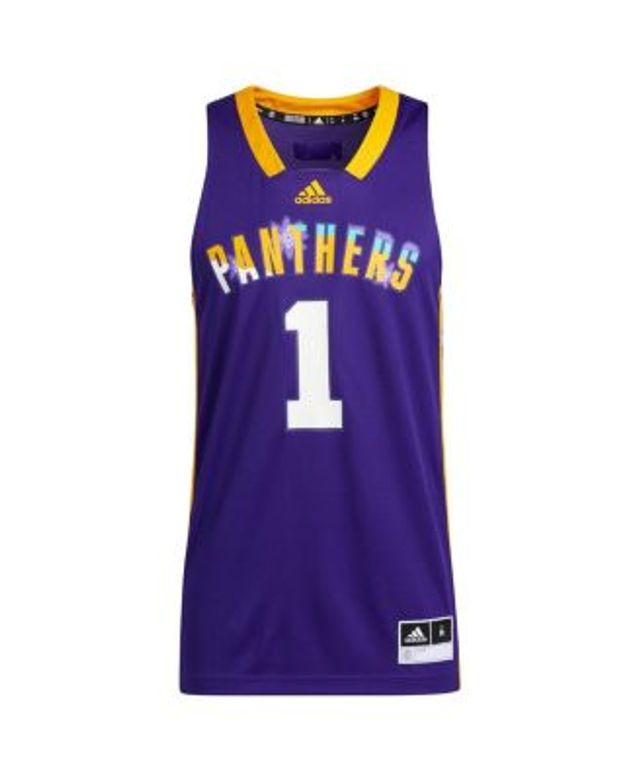 Men's Adidas #1 Purple Alcorn State Braves Honoring Black Excellence Replica Basketball Jersey Size: Medium