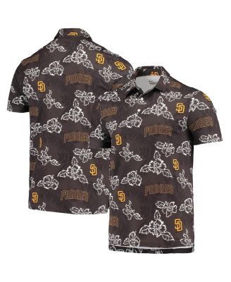 Men's Stitches Brown San Diego Padres Button-Down Raglan Replica Jersey