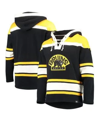 Men's Pittsburgh Steelers '47 Black/Gold Lacer V-Neck Pullover Hoodie