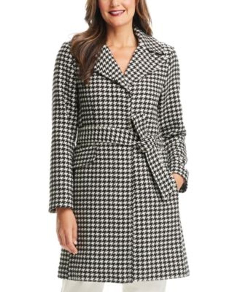 Kate spade new york Women's Belted Houndstooth Coat, Created for Macy's |  Connecticut Post Mall
