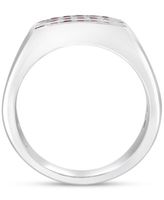 Macy's Men's Sterling Silver Ring, Black Sapphire Square (2 Ct. t.w.)