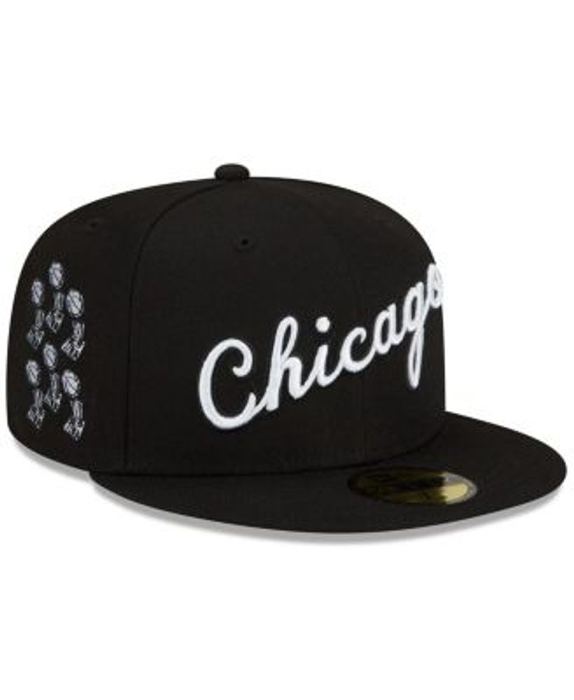 Men's Black, White Chicago Bulls 2021/22 City Edition Alternate 59Fifty Fitted Hat