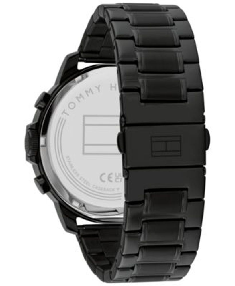 Men's Black Stainless Steel Bracelet Watch 50mm