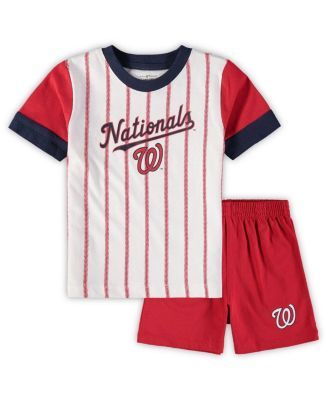 Toddler Boys White, Red Washington Nationals Position Player T-shirt and Shorts Set