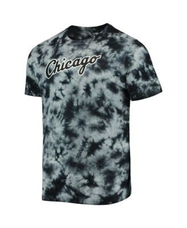Stitches Chicago Cubs Black Tie Dye T-Shirt Large