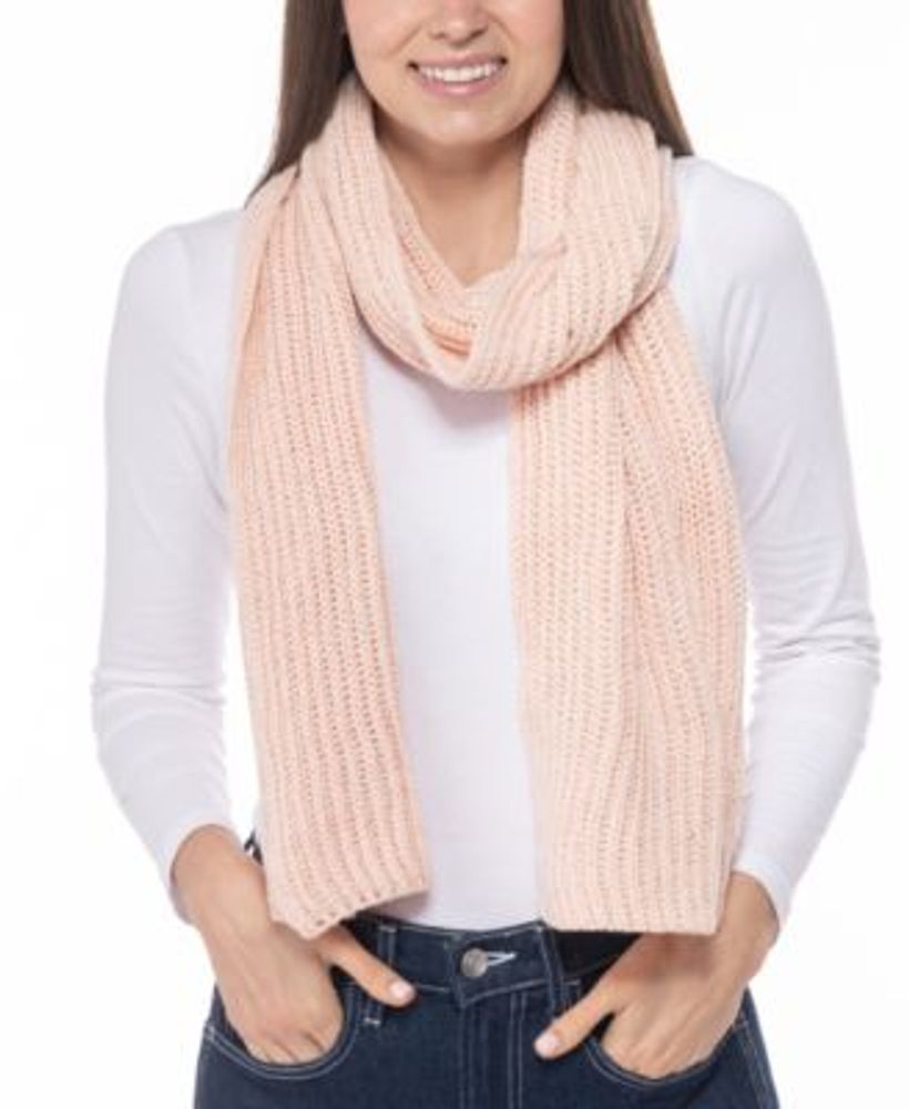 Women's Solid Shine Ribbed Scarf, Created for Macy's
