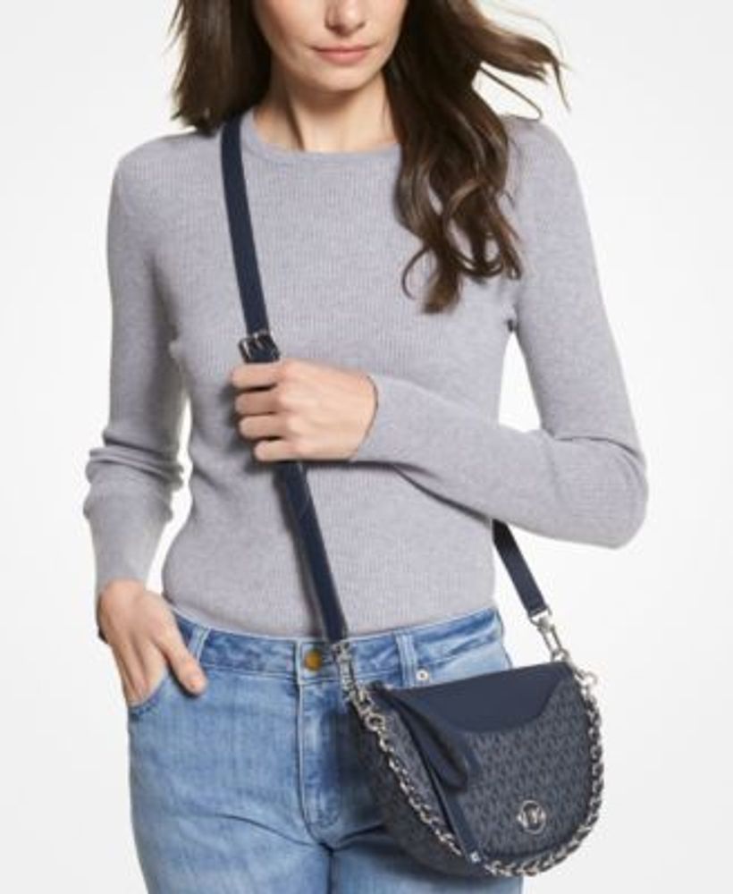 MICHAEL Michael Kors Dover Small Half Moon Shoulder Bag in Blue