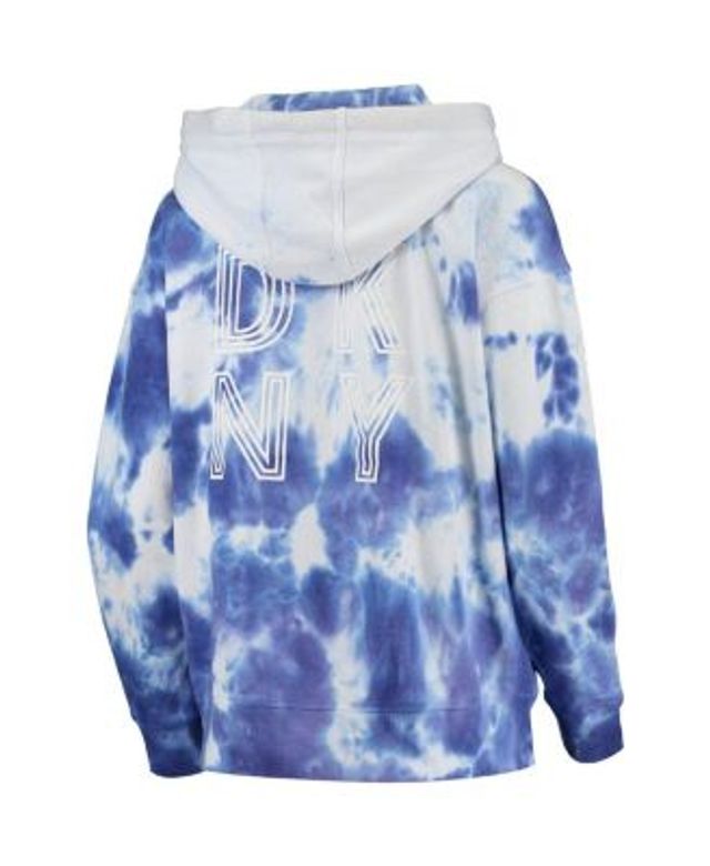 DKNY Sport White And Navy Houston Astros Dakota Tie-dye Half-zip