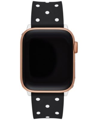 Black Polka Dot Silicone 38/40mm Band for Apple Watch®